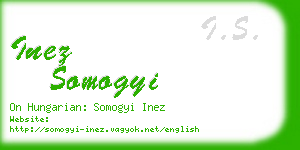 inez somogyi business card